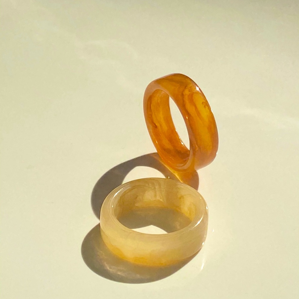 Pair of resin rings